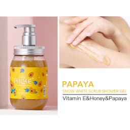 AILKE Whitening Shower Gel, Brightening Skin Body Wash, Exfoliating, Oil Control, Suitable for Women Men