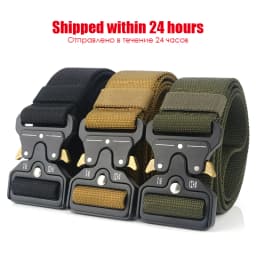 VATLTY 4.3cm Military Belt for Men 1200D Strong Soft Nylon Wide Belt Rust-Proof Metal Buckle Tactical Outdoors Belt Male Gifts