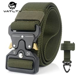 VATLTY 4.3cm Military Belt for Men 1200D Strong Soft Nylon Wide Belt Rust-Proof Metal Buckle Tactical Outdoors Belt Male Gifts