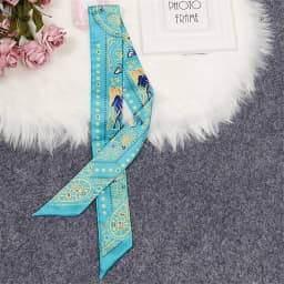 Retro Bag Scarf Women Luxury Small Silk Scarf 2021 Handbag Ribbon Brand Fashion Hair band Head Scarf Long Skinny Scarf Wholesale