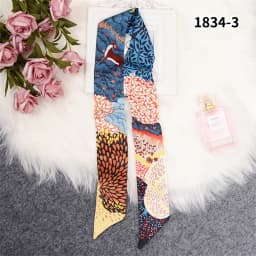 Retro Bag Scarf Women Luxury Small Silk Scarf 2021 Handbag Ribbon Brand Fashion Hair band Head Scarf Long Skinny Scarf Wholesale