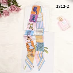 Retro Bag Scarf Women Luxury Small Silk Scarf 2021 Handbag Ribbon Brand Fashion Hair band Head Scarf Long Skinny Scarf Wholesale
