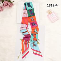 Retro Bag Scarf Women Luxury Small Silk Scarf 2021 Handbag Ribbon Brand Fashion Hair band Head Scarf Long Skinny Scarf Wholesale