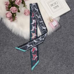 Retro Bag Scarf Women Luxury Small Silk Scarf 2021 Handbag Ribbon Brand Fashion Hair band Head Scarf Long Skinny Scarf Wholesale