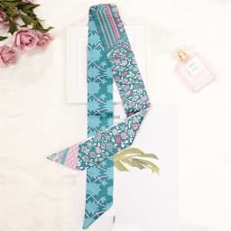 Retro Bag Scarf Women Luxury Small Silk Scarf 2021 Handbag Ribbon Brand Fashion Hair band Head Scarf Long Skinny Scarf Wholesale