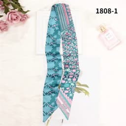 Retro Bag Scarf Women Luxury Small Silk Scarf 2021 Handbag Ribbon Brand Fashion Hair band Head Scarf Long Skinny Scarf Wholesale