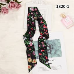 Retro Bag Scarf Women Luxury Small Silk Scarf 2021 Handbag Ribbon Brand Fashion Hair band Head Scarf Long Skinny Scarf Wholesale
