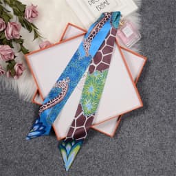 Retro Bag Scarf Women Luxury Small Silk Scarf 2021 Handbag Ribbon Brand Fashion Hair band Head Scarf Long Skinny Scarf Wholesale