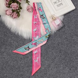 Retro Bag Scarf Women Luxury Small Silk Scarf 2021 Handbag Ribbon Brand Fashion Hair band Head Scarf Long Skinny Scarf Wholesale