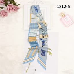 Retro Bag Scarf Women Luxury Small Silk Scarf 2021 Handbag Ribbon Brand Fashion Hair band Head Scarf Long Skinny Scarf Wholesale