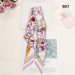 Retro Bag Scarf Women Luxury Small Silk Scarf 2021 Handbag Ribbon Brand Fashion Hair band Head Scarf Long Skinny Scarf Wholesale