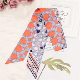 Retro Bag Scarf Women Luxury Small Silk Scarf 2021 Handbag Ribbon Brand Fashion Hair band Head Scarf Long Skinny Scarf Wholesale