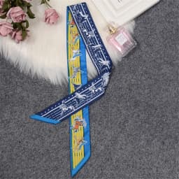Retro Bag Scarf Women Luxury Small Silk Scarf 2021 Handbag Ribbon Brand Fashion Hair band Head Scarf Long Skinny Scarf Wholesale