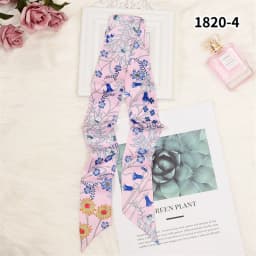 Retro Bag Scarf Women Luxury Small Silk Scarf 2021 Handbag Ribbon Brand Fashion Hair band Head Scarf Long Skinny Scarf Wholesale