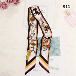 Retro Bag Scarf Women Luxury Small Silk Scarf 2021 Handbag Ribbon Brand Fashion Hair band Head Scarf Long Skinny Scarf Wholesale