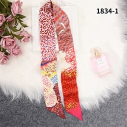 Retro Bag Scarf Women Luxury Small Silk Scarf 2021 Handbag Ribbon Brand Fashion Hair band Head Scarf Long Skinny Scarf Wholesale