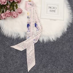 Retro Bag Scarf Women Luxury Small Silk Scarf 2021 Handbag Ribbon Brand Fashion Hair band Head Scarf Long Skinny Scarf Wholesale