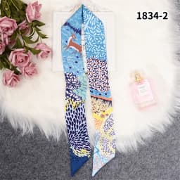 Retro Bag Scarf Women Luxury Small Silk Scarf 2021 Handbag Ribbon Brand Fashion Hair band Head Scarf Long Skinny Scarf Wholesale