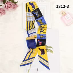 Retro Bag Scarf Women Luxury Small Silk Scarf 2021 Handbag Ribbon Brand Fashion Hair band Head Scarf Long Skinny Scarf Wholesale