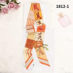 Retro Bag Scarf Women Luxury Small Silk Scarf 2021 Handbag Ribbon Brand Fashion Hair band Head Scarf Long Skinny Scarf Wholesale