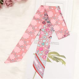 Retro Bag Scarf Women Luxury Small Silk Scarf 2021 Handbag Ribbon Brand Fashion Hair band Head Scarf Long Skinny Scarf Wholesale