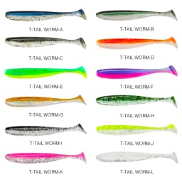 TSURINOYA NEW SIZE 100mm 120mm T Tail Worm Soft Lures Easy Shiner Artificial Soft Baits Odor Added For Bass Fishing Wobblers