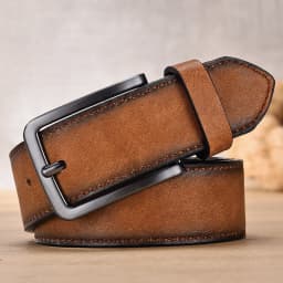 Fashion Vintage Pu Leather Belt Male Famous Brand Luxury Designer Retro Cowboy Brown Jeans Trouser Waist Belts For Man