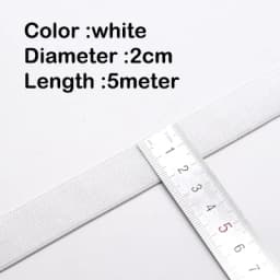 5Meters Sewing Elastic Band Heavy Stretch High Elasticity Knit Elastic Band for Sewing Waistband Elastic White black 10-60MM