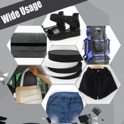 5Meters Sewing Elastic Band Heavy Stretch High Elasticity Knit Elastic Band for Sewing Waistband Elastic White black 10-60MM