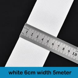 5Meters Sewing Elastic Band Heavy Stretch High Elasticity Knit Elastic Band for Sewing Waistband Elastic White black 10-60MM