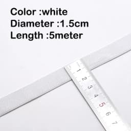5Meters Sewing Elastic Band Heavy Stretch High Elasticity Knit Elastic Band for Sewing Waistband Elastic White black 10-60MM