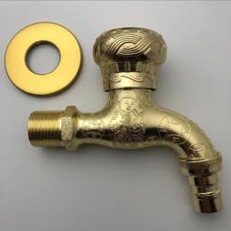 Anituqe Bronze Washing Machine Crane Decorative Outdoor Faucet , Vintage Garden Bibcock Tap Wall Mounted Mop  Brass WF