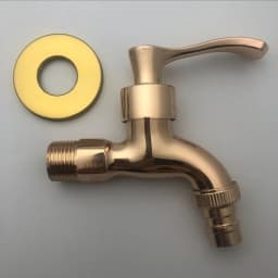 Anituqe Bronze Washing Machine Crane Decorative Outdoor Faucet , Vintage Garden Bibcock Tap Wall Mounted Mop  Brass WF