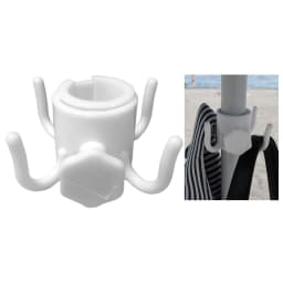 Durable Beach Umbrella Hanging Hook Plastic Umbrella Hook Hanging 4-Prongs Beach Umbrella Hanger Clips Holder