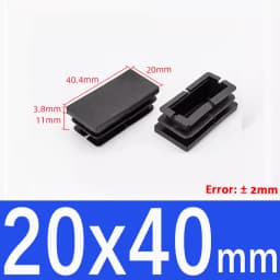 Rectangle/Square Black Plastic Blanking End Cap Pipe Inserts Plug Bung Steel Leg Stopfen 15x15mm to 100x100mm