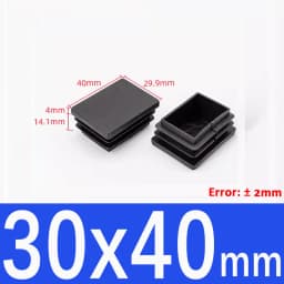 Rectangle/Square Black Plastic Blanking End Cap Pipe Inserts Plug Bung Steel Leg Stopfen 15x15mm to 100x100mm