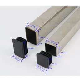 Rectangle/Square Black Plastic Blanking End Cap Pipe Inserts Plug Bung Steel Leg Stopfen 15x15mm to 100x100mm