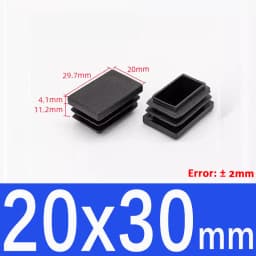 Rectangle/Square Black Plastic Blanking End Cap Pipe Inserts Plug Bung Steel Leg Stopfen 15x15mm to 100x100mm