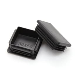 Rectangle/Square Black Plastic Blanking End Cap Pipe Inserts Plug Bung Steel Leg Stopfen 15x15mm to 100x100mm