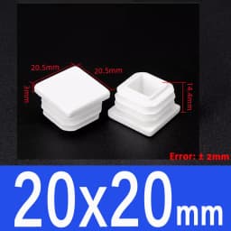 Rectangle/Square White Plastic Blanking End Cap Pipe Inserts Plug Bung Steel Leg Stopfen 15x15mm to 50x100mm