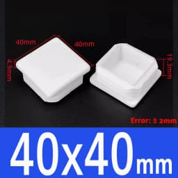 Rectangle/Square White Plastic Blanking End Cap Pipe Inserts Plug Bung Steel Leg Stopfen 15x15mm to 50x100mm