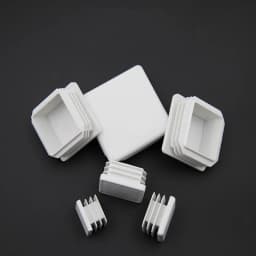 Rectangle/Square White Plastic Blanking End Cap Pipe Inserts Plug Bung Steel Leg Stopfen 15x15mm to 50x100mm