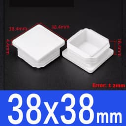Rectangle/Square White Plastic Blanking End Cap Pipe Inserts Plug Bung Steel Leg Stopfen 15x15mm to 50x100mm