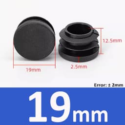 Round Plastic Blanking End Cap Black Tube Pipe Inserts Plug Chair Table Feet Cap Tube Pipe Insert Plug Decorative Dust Cover
