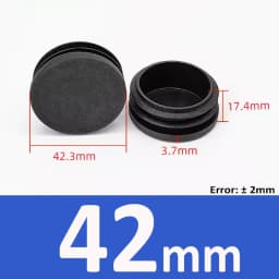 Round Plastic Blanking End Cap Black Tube Pipe Inserts Plug Chair Table Feet Cap Tube Pipe Insert Plug Decorative Dust Cover