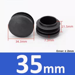 Round Plastic Blanking End Cap Black Tube Pipe Inserts Plug Chair Table Feet Cap Tube Pipe Insert Plug Decorative Dust Cover