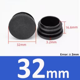Round Plastic Blanking End Cap Black Tube Pipe Inserts Plug Chair Table Feet Cap Tube Pipe Insert Plug Decorative Dust Cover