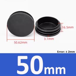 Round Plastic Blanking End Cap Black Tube Pipe Inserts Plug Chair Table Feet Cap Tube Pipe Insert Plug Decorative Dust Cover