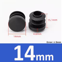 Round Plastic Blanking End Cap Black Tube Pipe Inserts Plug Chair Table Feet Cap Tube Pipe Insert Plug Decorative Dust Cover