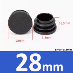 Round Plastic Blanking End Cap Black Tube Pipe Inserts Plug Chair Table Feet Cap Tube Pipe Insert Plug Decorative Dust Cover